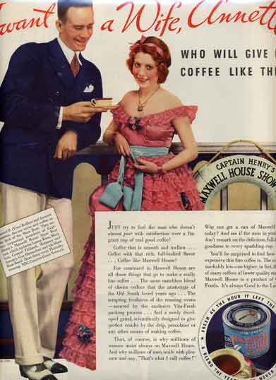 Maxwell House Coffee Ad - February 24, 1934